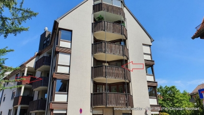 Großzügige 3 Zi.-Wohnung mit zwei Balkonen und TG in toller Altstadt Lage