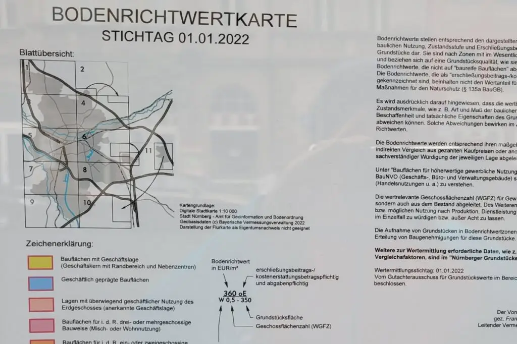 Bodenrichtwertkarte Nürnberg