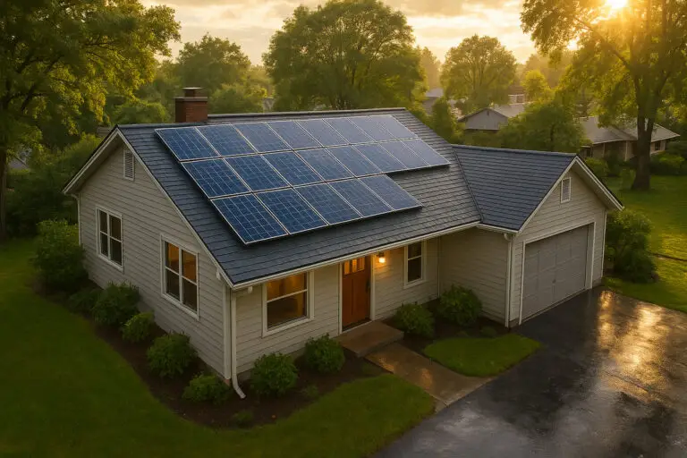 Haus mit Solaranlage PV Anlage