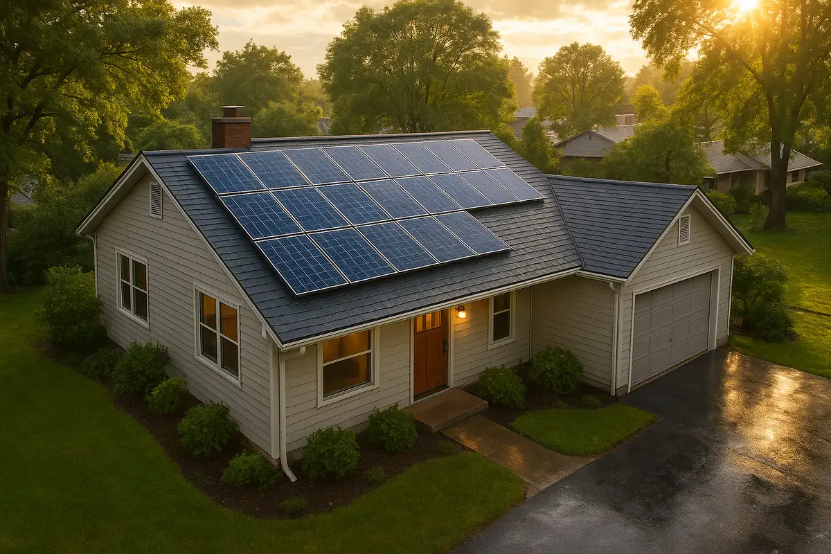 Haus mit Solaranlage PV Anlage