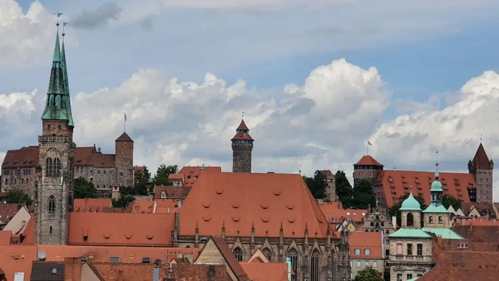 Nürnberg Häuser Blick Burg