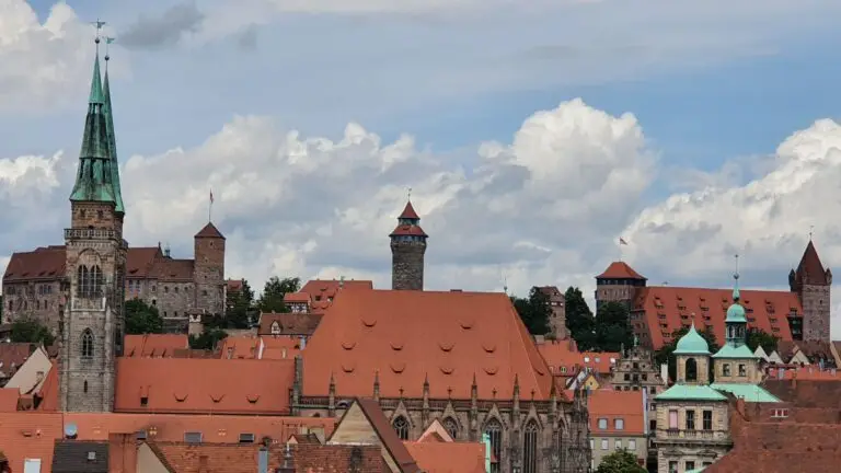 Nürnberg Häuser Blick Burg