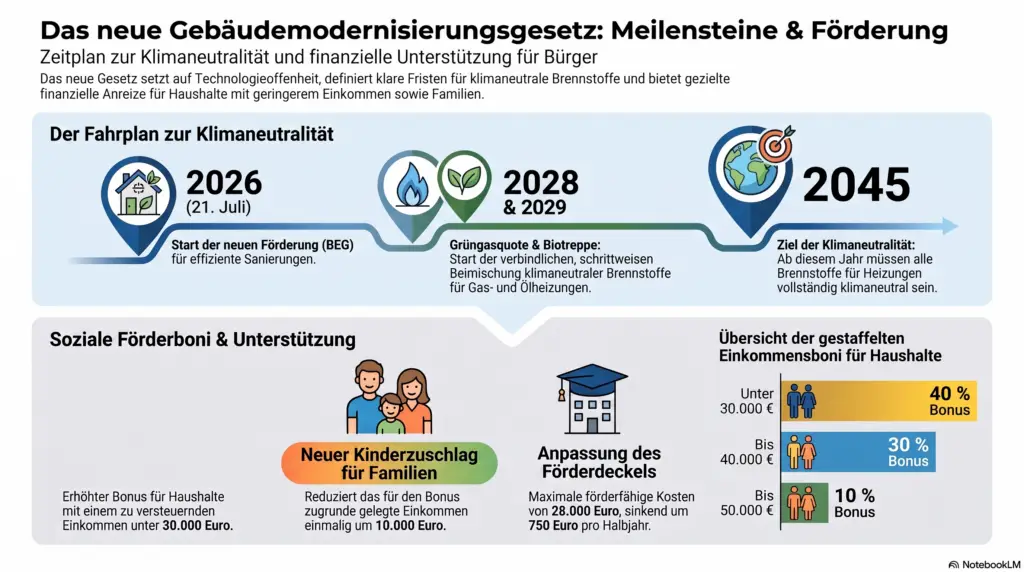 Infografik zum Gebäudemodernisierungsgesetz